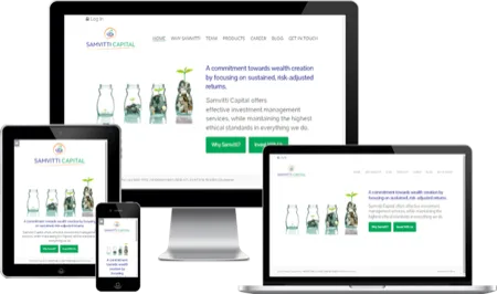 Samvitti Capital website on desktop, tablet and phone